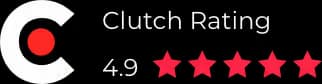 Clutch Rating 4.9, five stars — as displayed on the original site