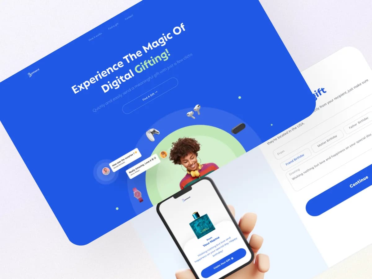 Bpresent website design