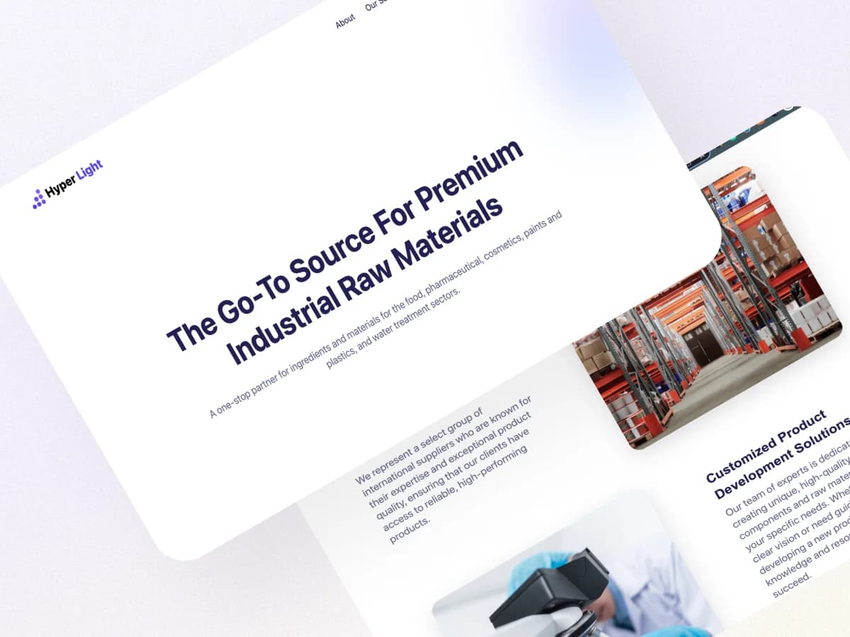Hyper Light website design